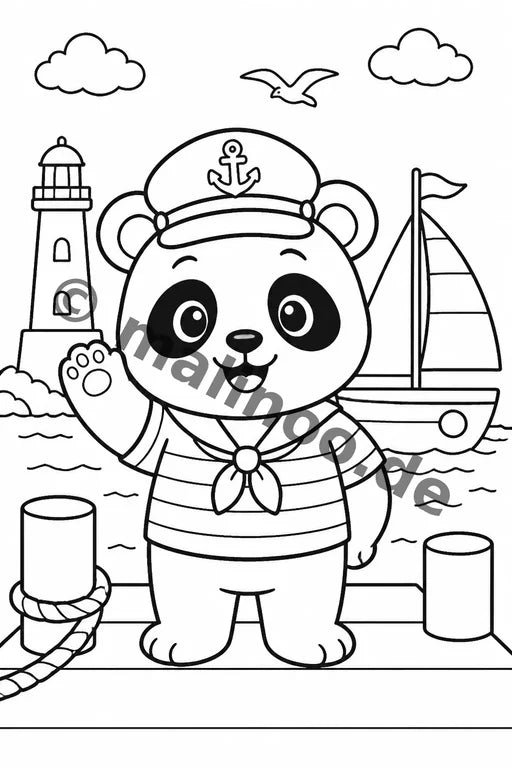 Panda's Malbuch 50 Ausmalbilder gedruckt+lose – Vorschaubild 10