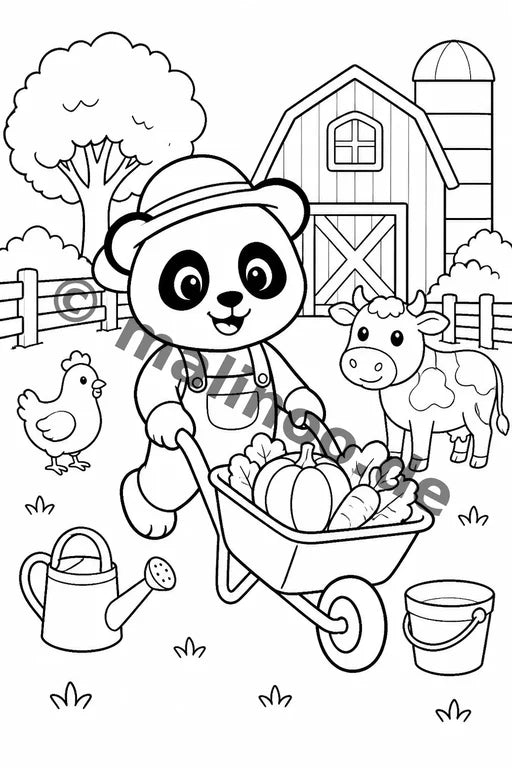 Panda's Malbuch 50 Ausmalbilder gedruckt+lose – Vorschaubild 7