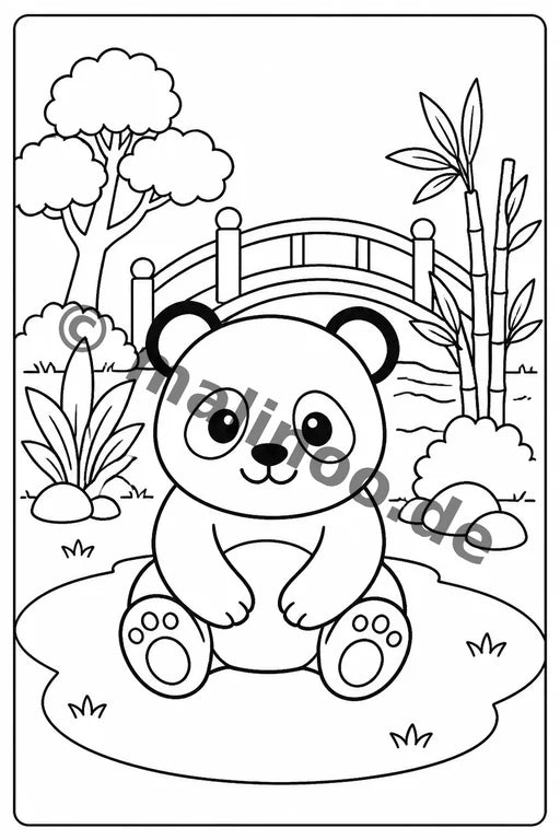 Panda's Malbuch 50 Ausmalbilder gedruckt+lose – Vorschaubild 9