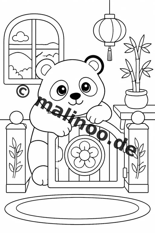 Panda's Malbuch 50 Ausmalbilder gedruckt, ungebunden – Vorschaubild 9