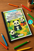Pandas Malbuch 100 Ausmalbilder PDF Download – Mockup-Ansicht