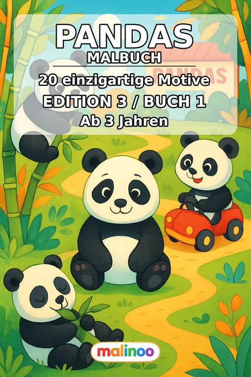 Pandas Malbuch 20 Ausmalbilder PDF Download – Cover