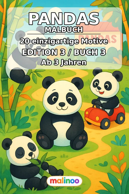 Pandas Malbuch 20 Ausmalbilder PDF Download – Cover