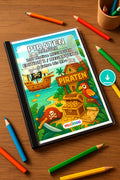 Piraten Malbuch 100 Ausmalbilder PDF Download – Mockup-Ansicht