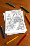 Piraten Malbuch 20 Ausmalbilder gedruckt+lose – Mockup-Ansicht