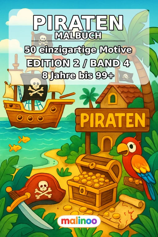 Piraten Malbuch 50 Ausmalbilder PDF Download – Cover