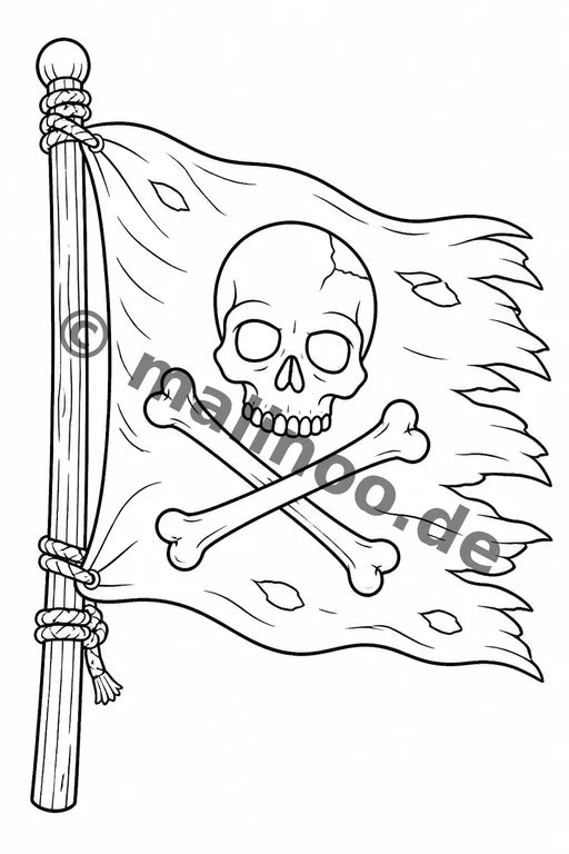 Piraten Malbuch 50 Ausmalbilder PDF Download – Vorschaubild 4