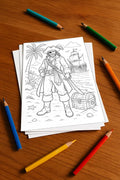 Piraten Malbuch 50 Ausmalbilder gedruckt+lose – Mockup-Ansicht