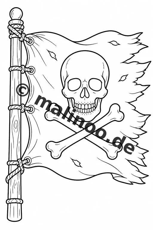 Piraten Malbuch 50 Ausmalbilder gedruckt, ungebunden – Vorschaubild 4