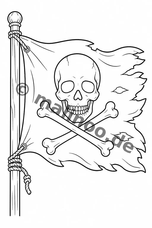 Piraten Malbuch 50 Ausmalbilder gedruckt+lose – Vorschaubild 4