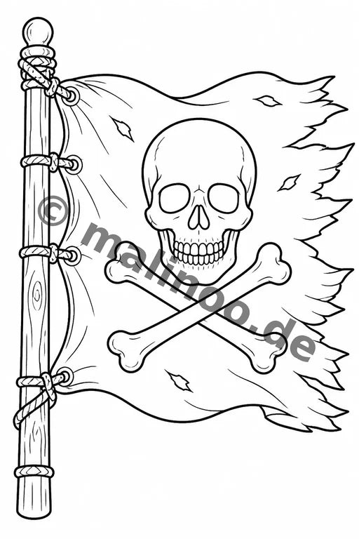 Piraten Malbuch 50 Ausmalbilder gedruckt+lose – Vorschaubild 4