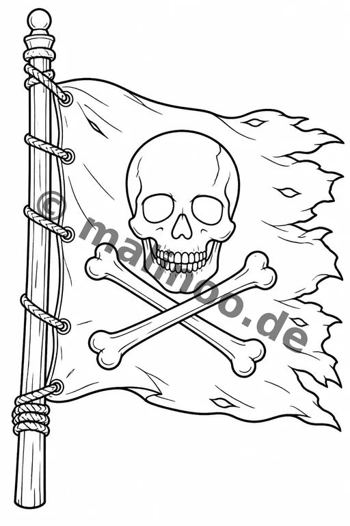 Piraten Malbuch 50 Ausmalbilder gedruckt+lose – Vorschaubild 4