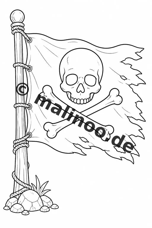 Piraten Malbuch 50 Ausmalbilder gedruckt, ungebunden – Vorschaubild 4