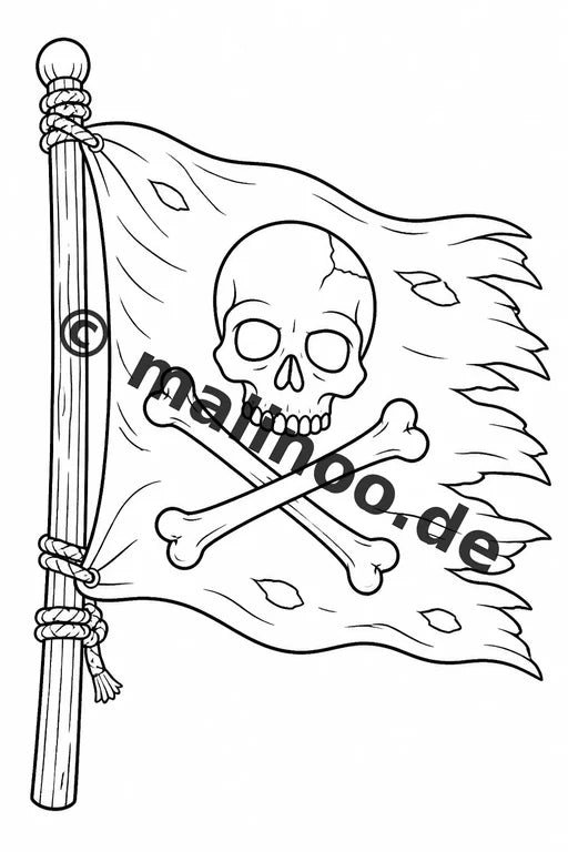 Piraten Malbuch 50 Ausmalbilder gedruckt, ungebunden – Vorschaubild 4