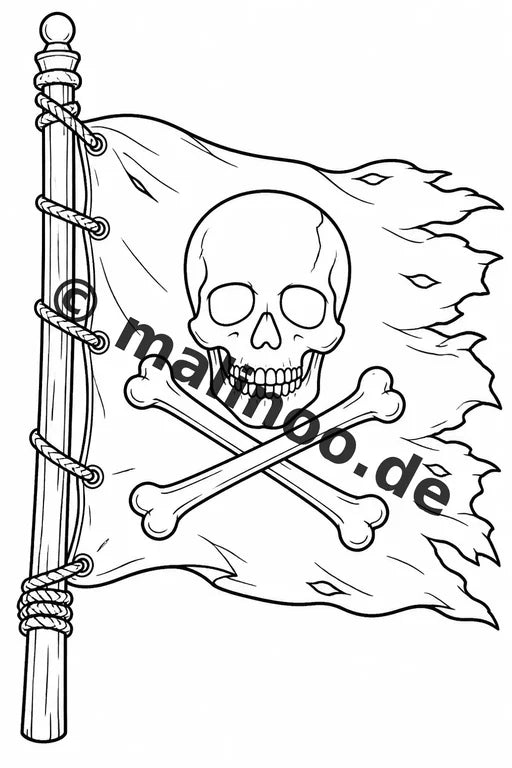 Piraten Malbuch 50 Ausmalbilder gedruckt, ungebunden – Vorschaubild 4