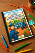 Polizei Malbuch 100 Ausmalbilder PDF Download – Mockup-Ansicht
