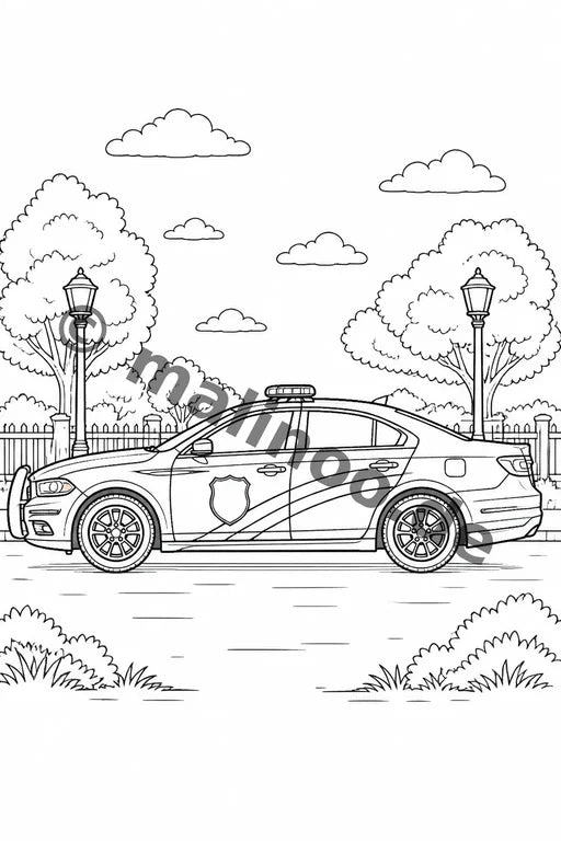 Polizei Malbuch 100 Ausmalbilder PDF Download – Vorschaubild 5