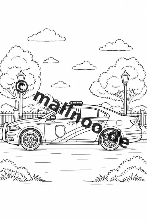 Polizei Malbuch 100 Ausmalbilder gedruckt und gebunden – Vorschaubild 5