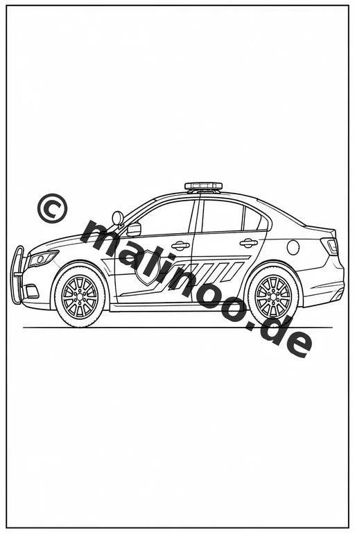 Polizei Malbuch 20 Ausmalbilder PDF Download digital – Vorschaubild 5