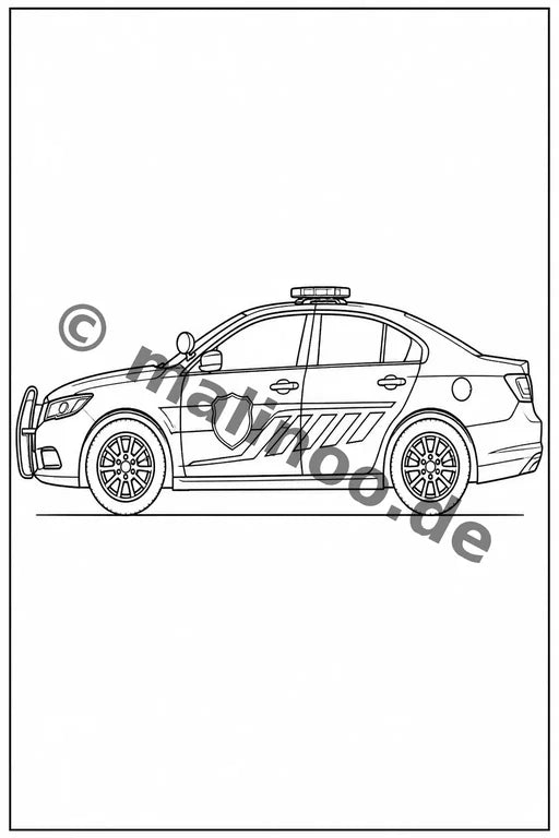 Polizei Malbuch 20 Ausmalbilder PDF Download – Vorschaubild 5