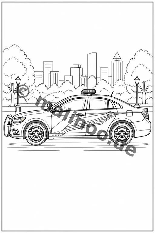 Polizei Malbuch 20 Ausmalbilder gedruckt+gebunden – Vorschaubild 5