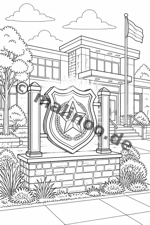 Polizei Malbuch 20 Ausmalbilder gedruckt+lose – Vorschaubild 8