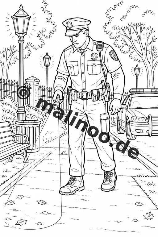 Polizei Malbuch 50 Ausmalbilder PDF Download digital – Vorschaubild 3