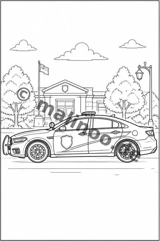 Polizei Malbuch 50 Ausmalbilder PDF Download – Vorschaubild 5