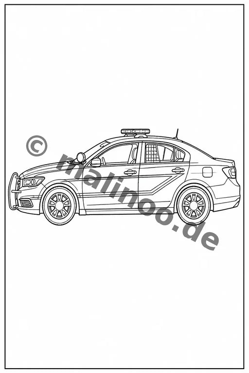Polizei Malbuch 50 Ausmalbilder PDF Download – Vorschaubild 5