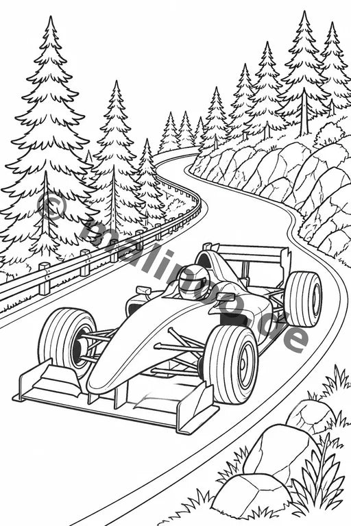 Rennwagen Malbuch 100 Ausmalbilder gedruckt+gebunden – Vorschaubild 4