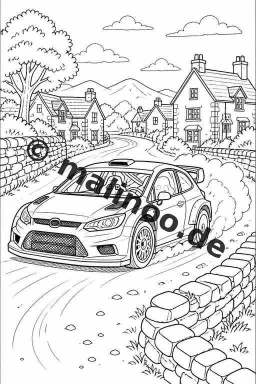 Rennwagen Malbuch 100 Ausmalbilder gedruckt und gebunden – Vorschaubild 8