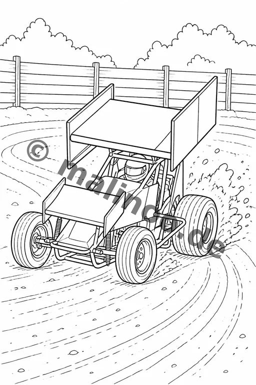 Rennwagen Malbuch 20 Ausmalbilder PDF Download – Vorschaubild 3