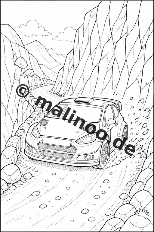 Rennwagen Malbuch 50 Ausmalbilder gedruckt und gebunden – Vorschaubild 5