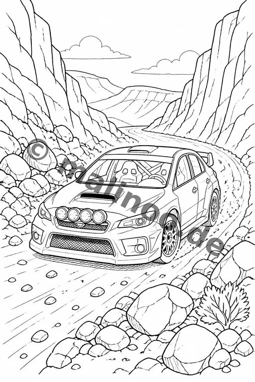 Rennwagen Malbuch 50 Ausmalbilder gedruckt+lose – Vorschaubild 9