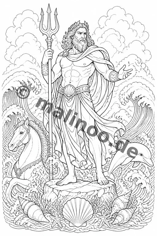 Römische Götter Malbuch 100 Ausmalbilder PDF Download – Vorschaubild 2