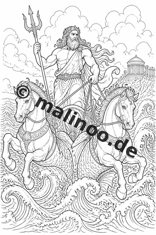 Römische Götter Malbuch 100 Ausmalbilder PDF Download digital – Vorschaubild 2