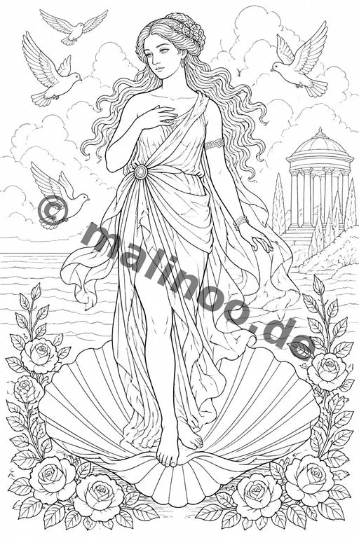 Römische Götter Malbuch 100 Ausmalbilder gedruckt+gebunden – Vorschaubild 6