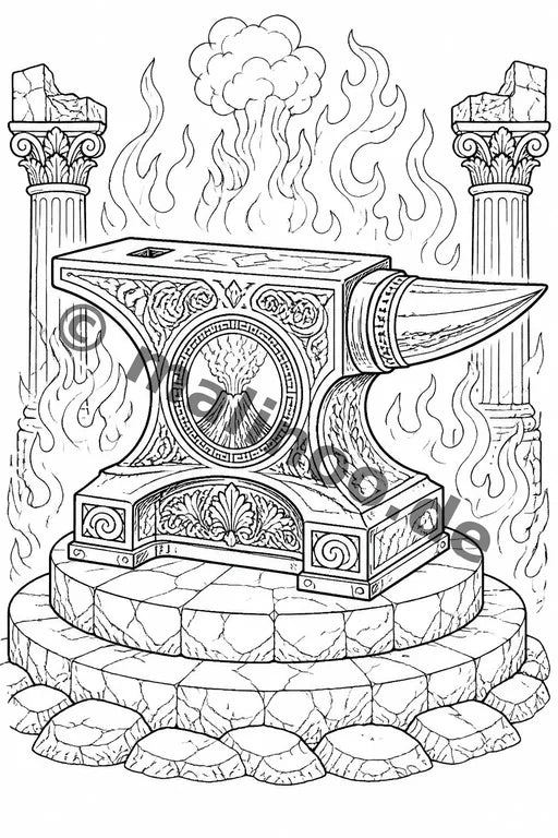 Römische Götter Malbuch 100 Ausmalbilder gedruckt+lose – Vorschaubild 8