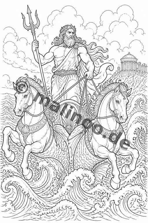 Römische Götter Malbuch 20 Ausmalbilder PDF Download – Vorschaubild 2