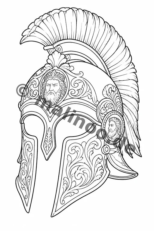 Römische Götter Malbuch 20 Ausmalbilder PDF Download – Vorschaubild 3