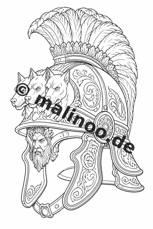 Römische Götter Malbuch 20 Ausmalbilder PDF Download digital – Vorschaubild 3