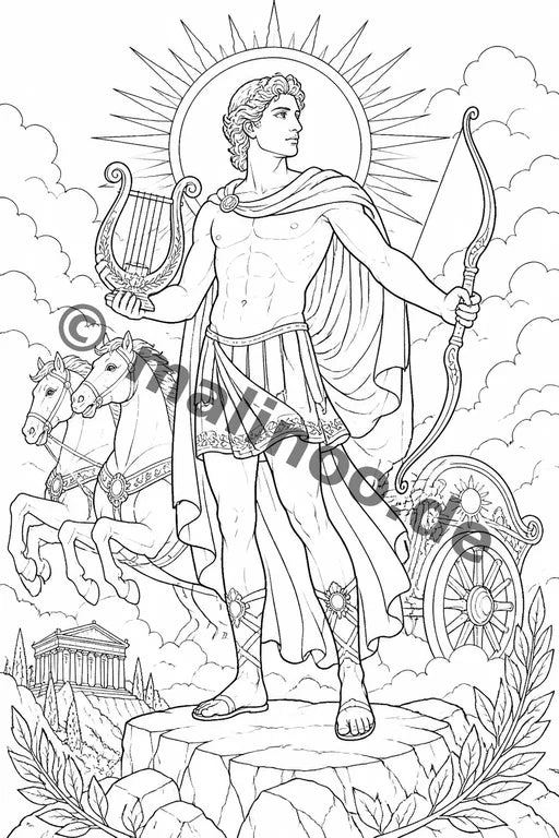 Römische Götter Malbuch 20 Ausmalbilder PDF Download – Vorschaubild 4