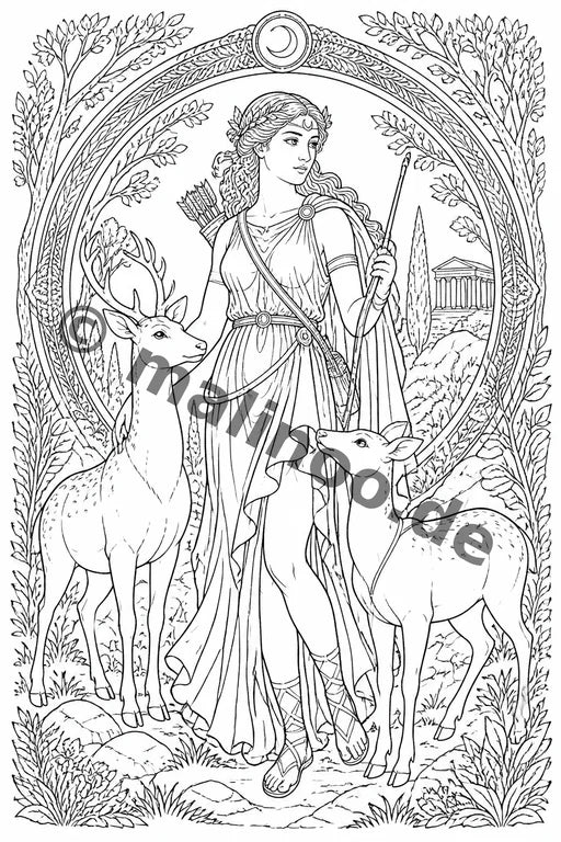 Römische Götter Malbuch 20 Ausmalbilder PDF Download – Vorschaubild 5
