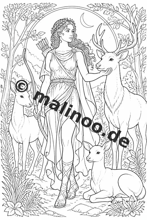 Römische Götter Malbuch 20 Ausmalbilder PDF Download digital – Vorschaubild 5