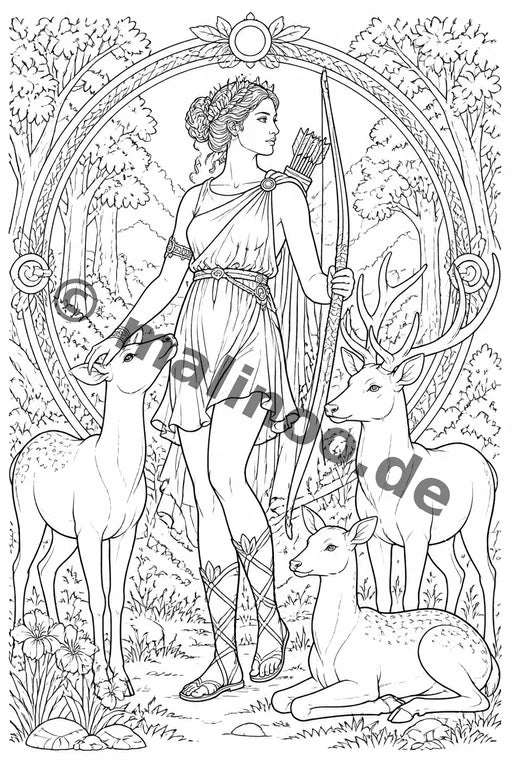 Römische Götter Malbuch 20 Ausmalbilder PDF Download – Vorschaubild 5