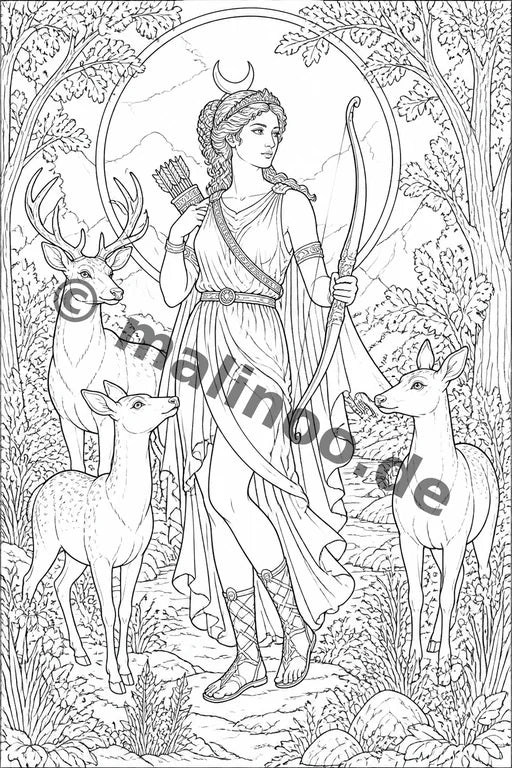 Römische Götter Malbuch 20 Ausmalbilder PDF Download – Vorschaubild 5