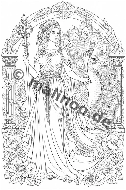 Römische Götter Malbuch 20 Ausmalbilder gedruckt+lose – Vorschaubild 10