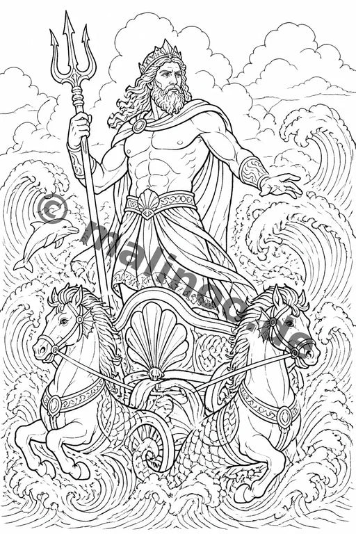 Römische Götter Malbuch 50 Ausmalbilder PDF Download – Vorschaubild 2