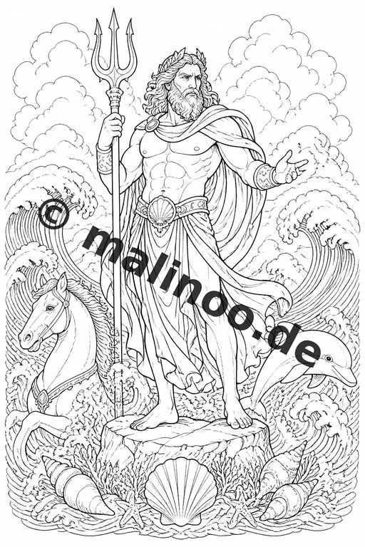 Römische Götter Malbuch 50 Ausmalbilder PDF Download digital – Vorschaubild 2