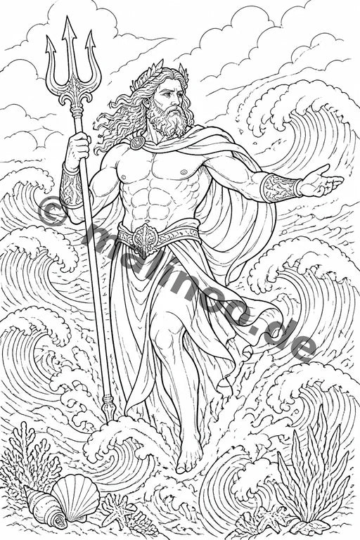 Römische Götter Malbuch 50 Ausmalbilder PDF Download – Vorschaubild 2